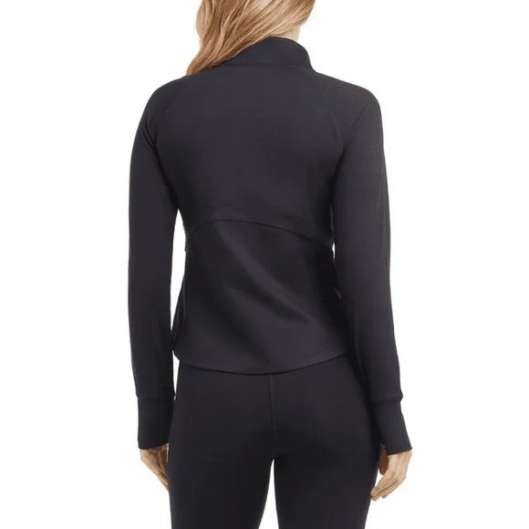NEW Jockey Women’s Tulip Hem Yoga Black Salt Zip-Up Mock Neck Jacket, Size XL - Picture 15 of 16
